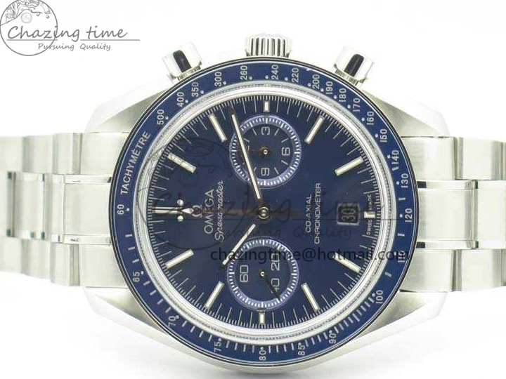 0514 SpeedMaster MoonWatch SS OMF 1:1 Best Edition Blue Dial On SS Bracelet A9300 V Casual 8088